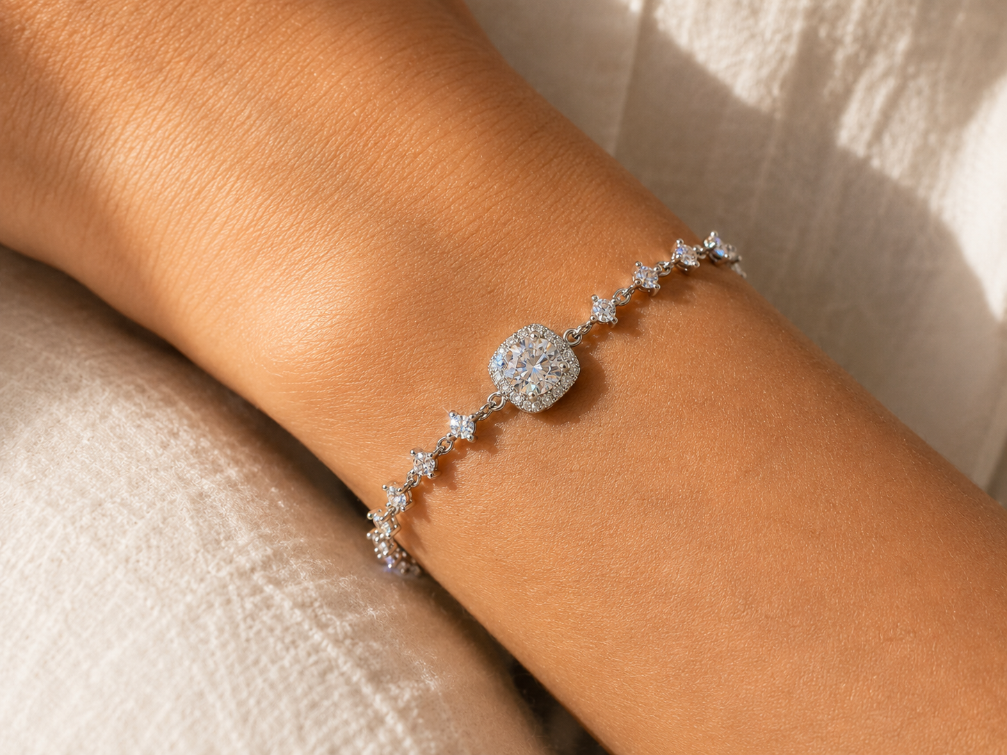 Geometric Bracelet on hand